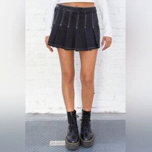 Brandy Melville Pleated Denim Skirt